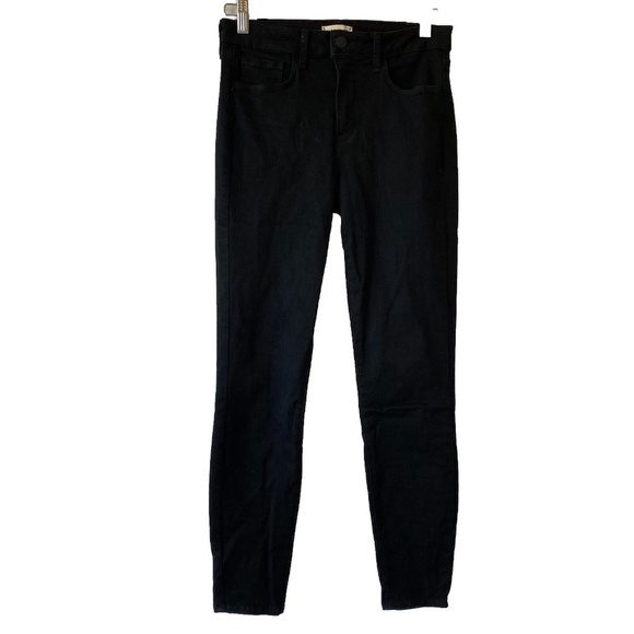 L'agence Margot High Rise Skinny Stretch Jeans In Black Noir Size 27 - Picture 1 of 12
